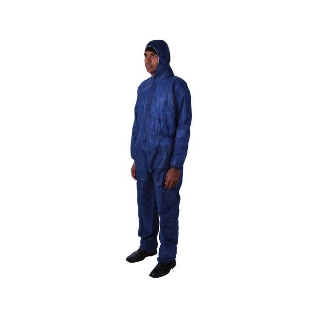 Disposable Polypropylene Overalls XL Size - Navy