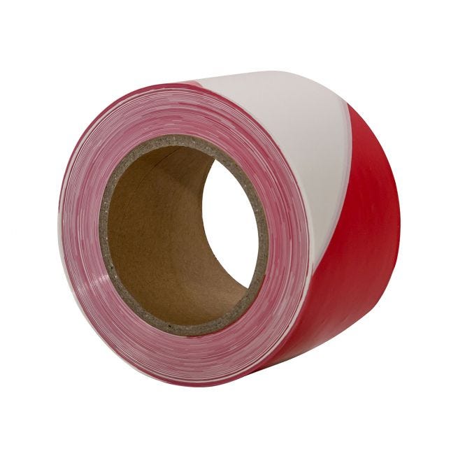 Hazard Tape 75mm x 75m - Red/White