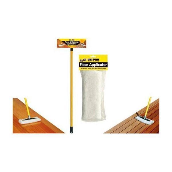 Uni-Pro Sheepskin Floor Applicator Block/Handle & Applicator Pad Complete