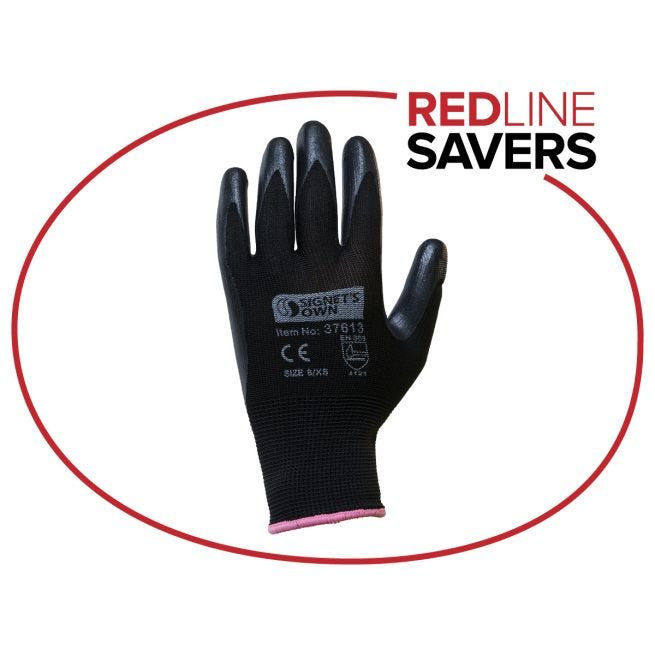 Kupa’s Own Foam Nitrile Gloves -Black Size 6 (12 Pairs Per Carton)