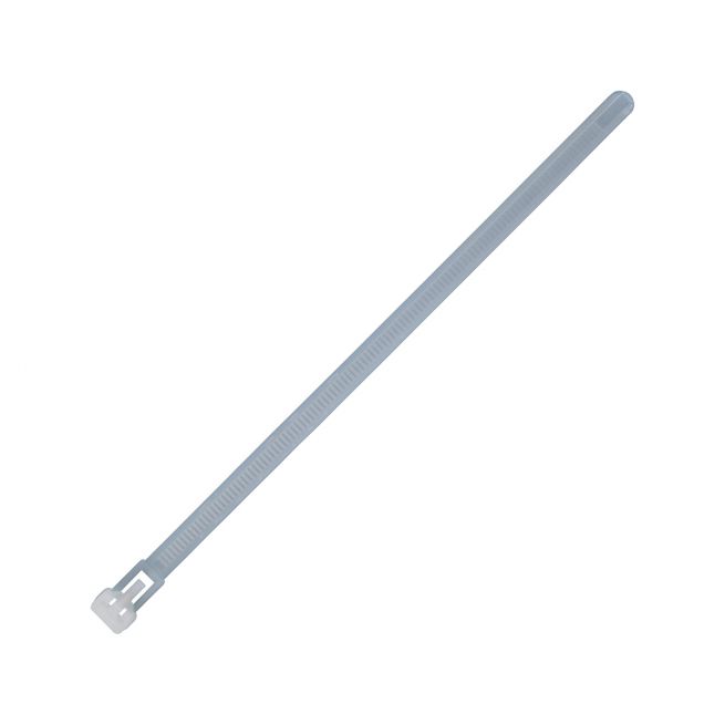 Cable Ties Reuseable – White (100/Pack) 250mm × 7.5mm