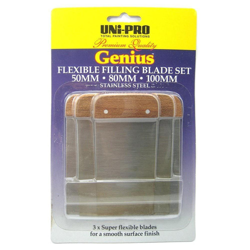 Uni-Pro Genius Flexible Filling Blade Set 50mm - 80mm - 100mm