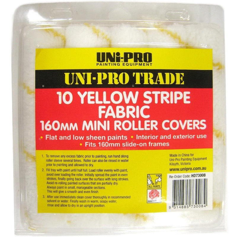 Uni-Pro 10 Fabric Paint Roller Sleeves 160mm