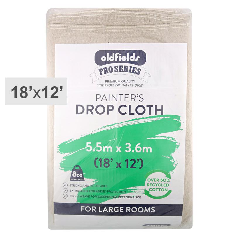 Oldfields Pro Series Drop Cloth 12 x 18ft - 3.66x5.5m