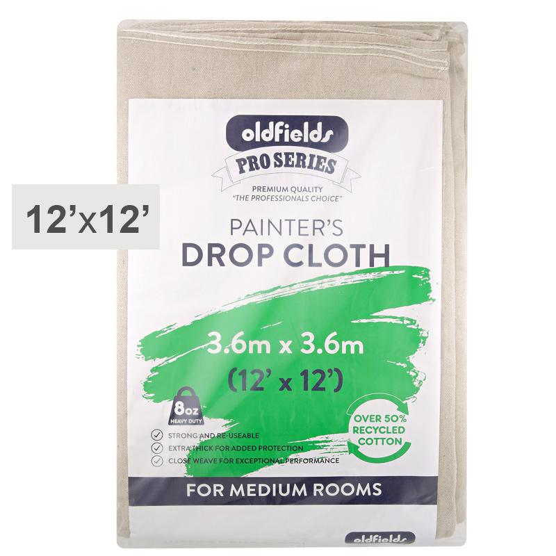 Oldfields Pro Series Drop Cloth 12 x 12ft - 3.66x3.66m