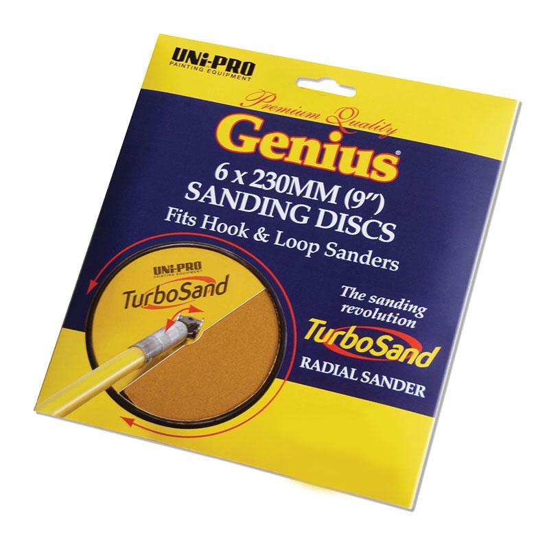 Uni-Pro Genius Turbo Sand Discs 6 x 230mm (9")