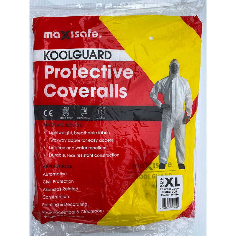 Maxisafe KoolGuard White Laminated Coveralls