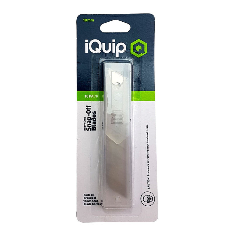 iQuip Snap Off Blades 18mm X 10Pcs  22SB18