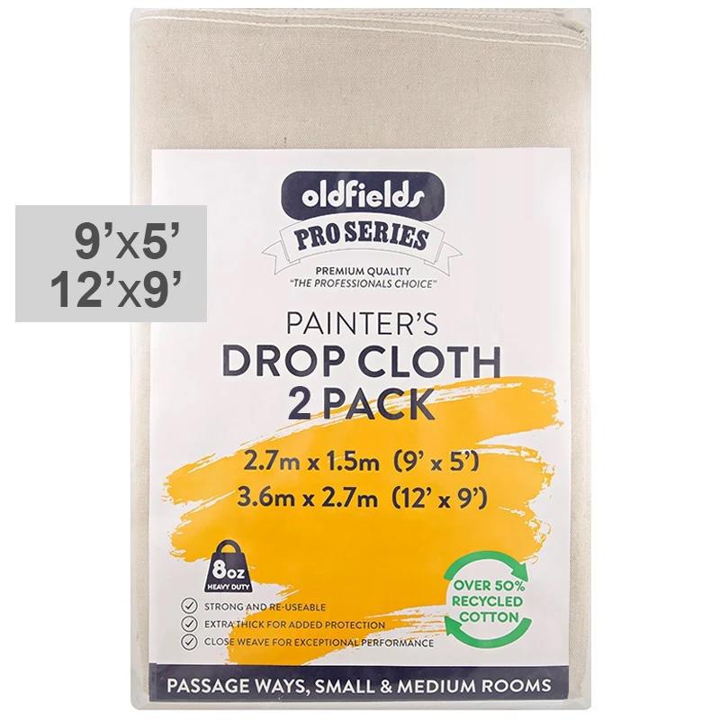 Oldfields Pro Series Drop Cloth 2 pack (12' x 9') (9'x5')