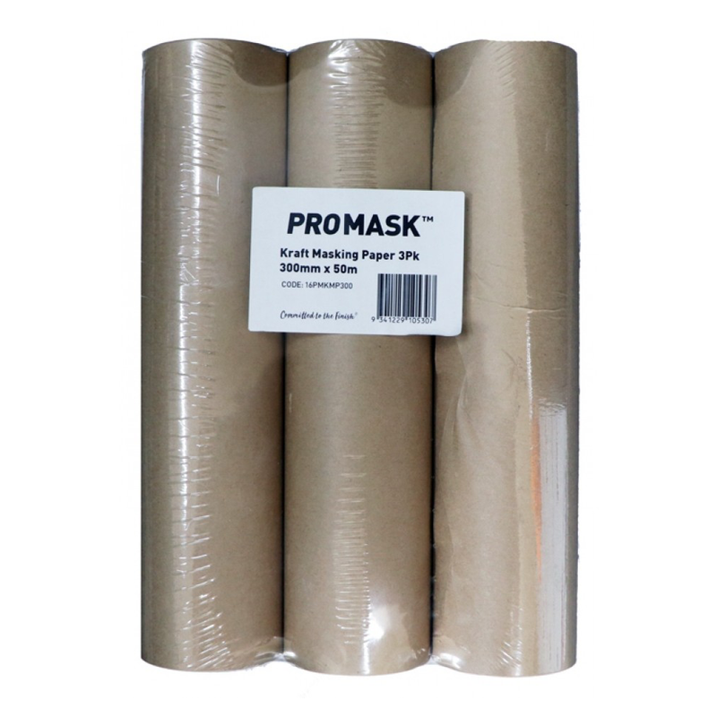 Promask Kraft Masking Paper 300mm x 50m Pack of 3  16PMKMP288