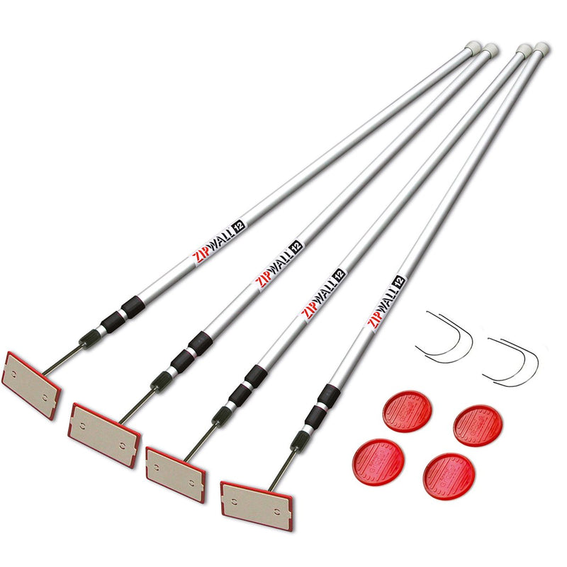 Zip Wall 4 x Spring Loaded Poles (1.4m - 3.8m) SLP4-Pack